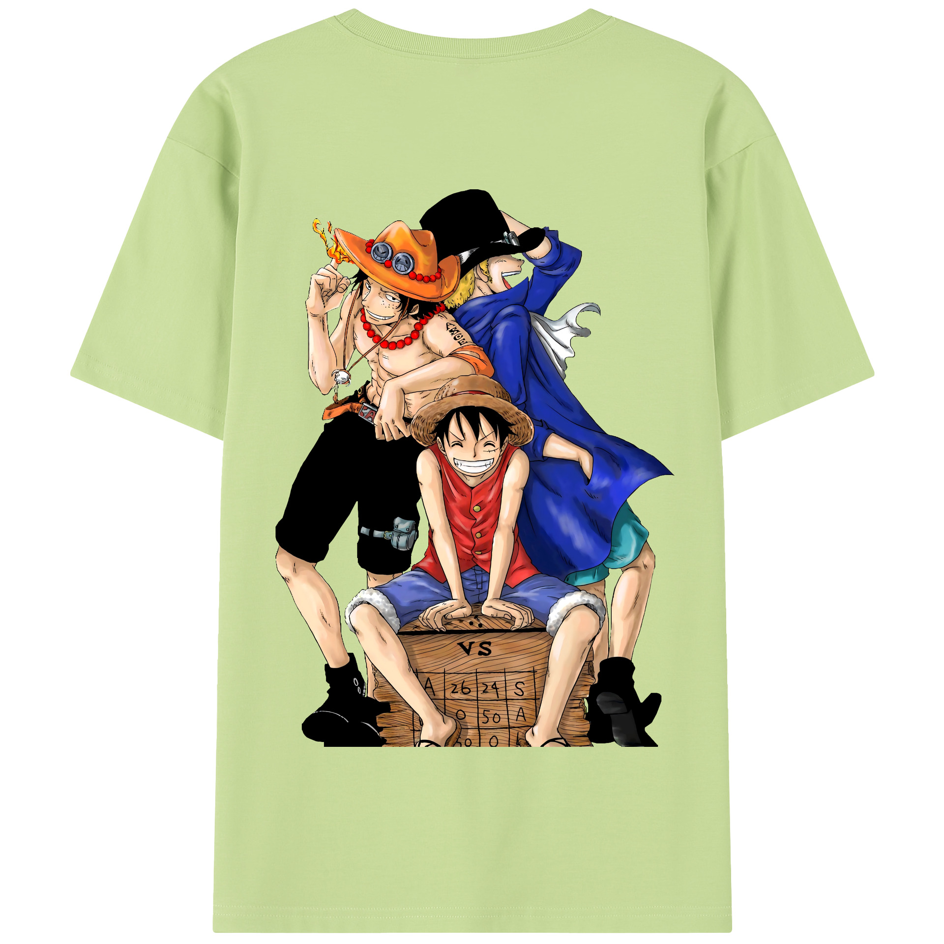ワンピース モンキー・D・ルフィ ONE PIECE Monkey D. Luffy 綿100％半袖Tシャツ（背面プリント）